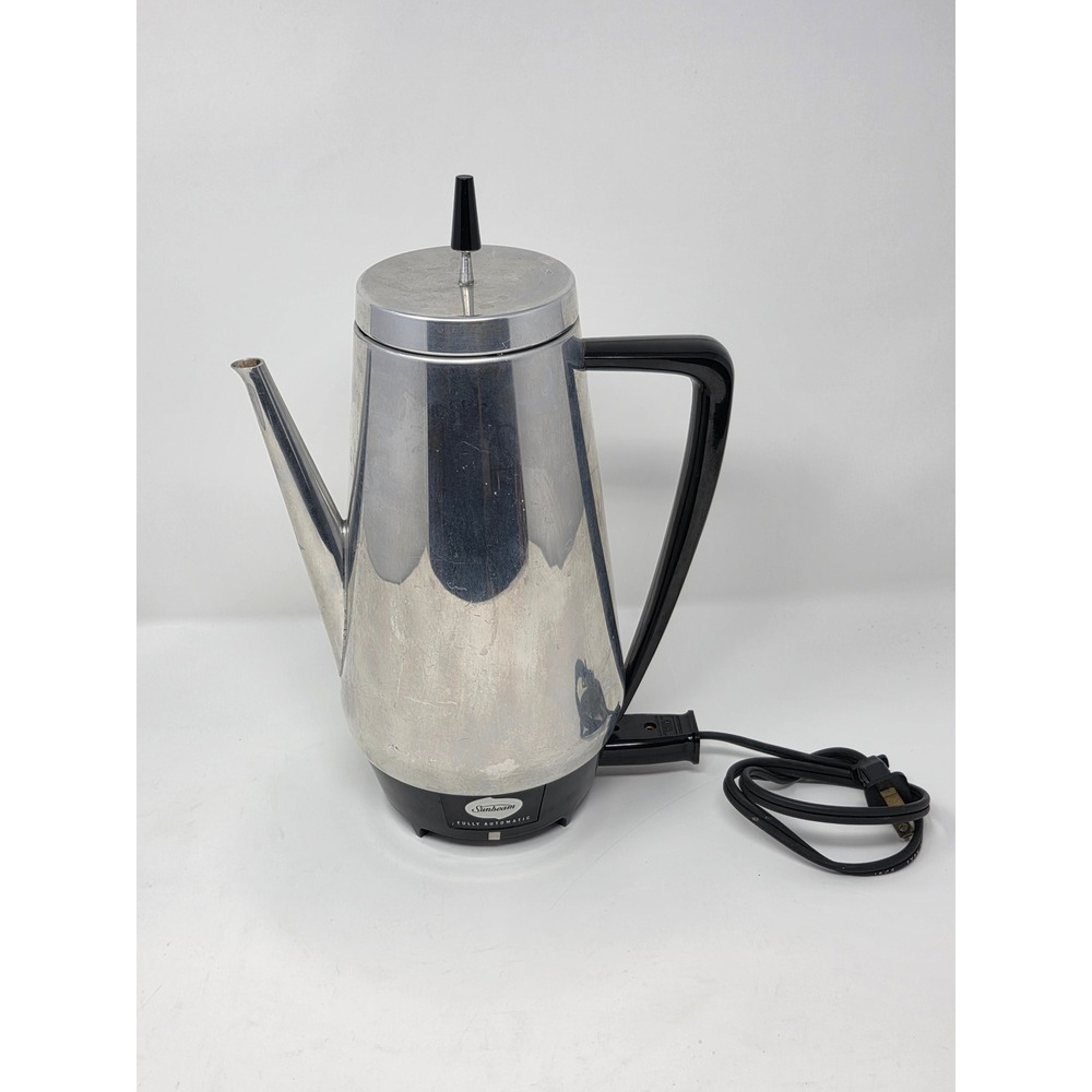Vintage Sunbeam Coffeemaster Percolator Model AP 71 Coffee Maker Chrome - WORKS